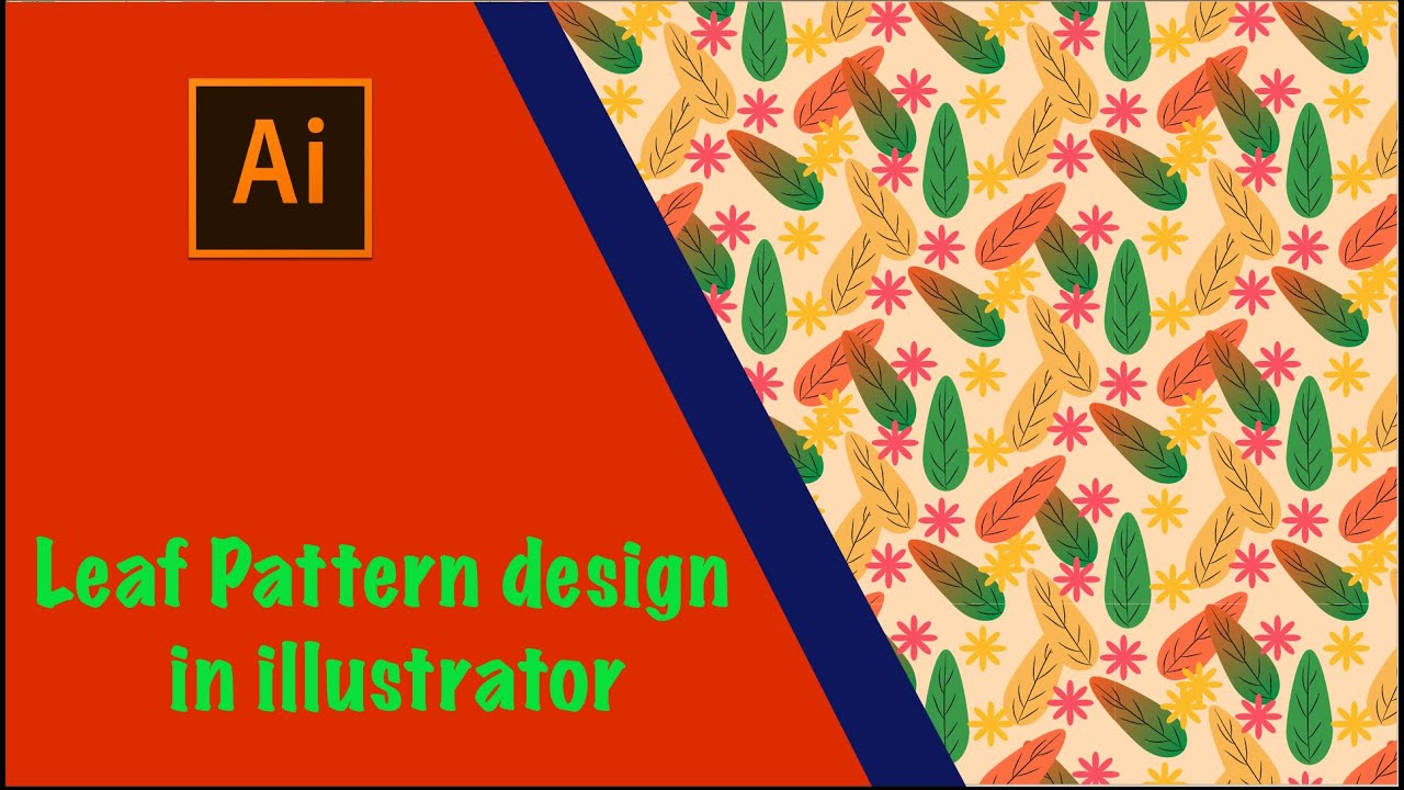 Leaf Pattern Design in illustrator