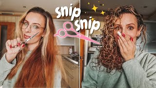 testing manesbymell's professional dry curly haircut ~ beginner with wavy hair edition ✨✂