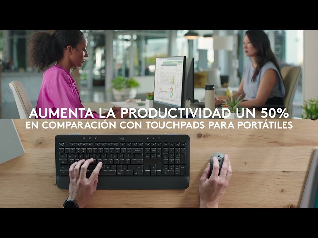 Clavier Logitech Signature MK650 Combo Bluetooth QWERTY Espagnol Blanc video