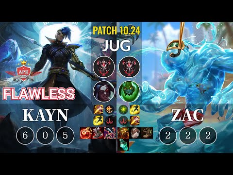 APK Flawless Kayn vs Zac Jungle - KR Patch 10.24