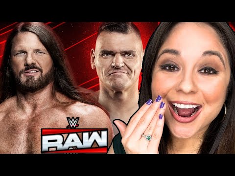 AJ STYLES VS GUNTHER WWE RAW LIVE STREAM!