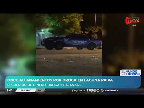 Once allanamientos en Laguna Paiva | Cinco detenidos, secuestro de dinero, droga, balanzas y más
