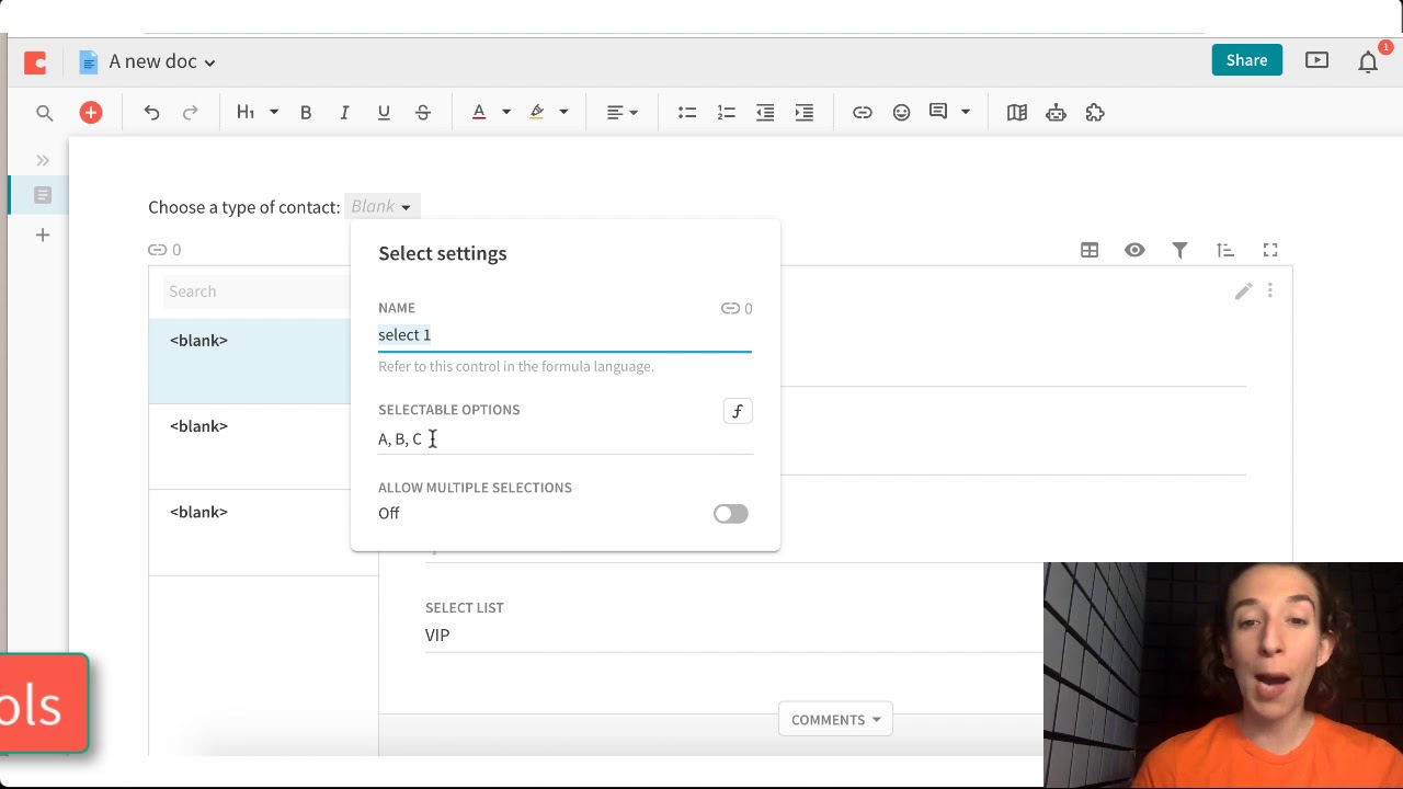 How to organize your Contacts in Coda