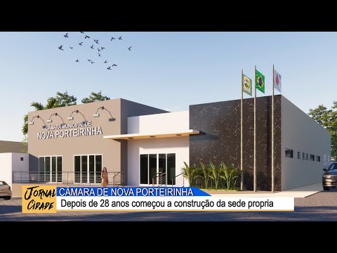 NOVA PORTEIRINHA-MG: Começou a construção da sede propria da Câmara de Vereadores depois de 28 anos.