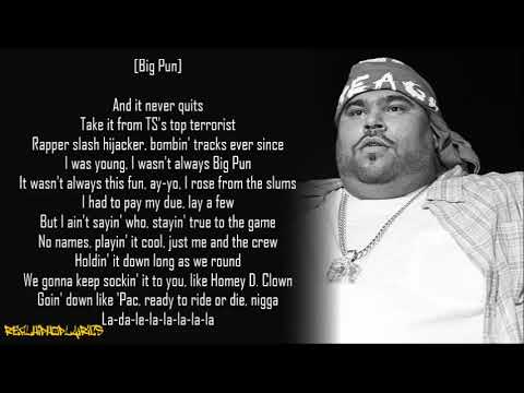 Big Pun - You Came Up ft. Noreaga (Lyrics)