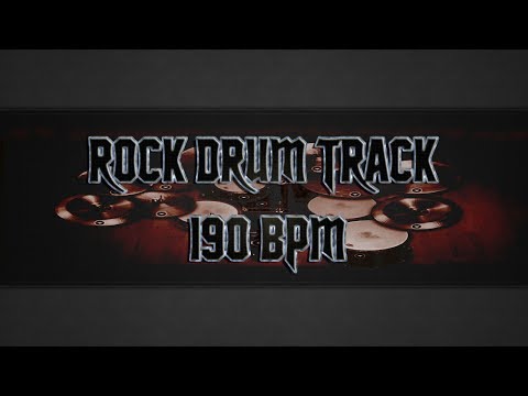 Fast Rock Drum Track 190 BPM (HQ,HD)