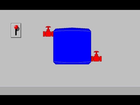 SCADA - InTouch :-  simple tank example  #scada#automation#ladderlogic