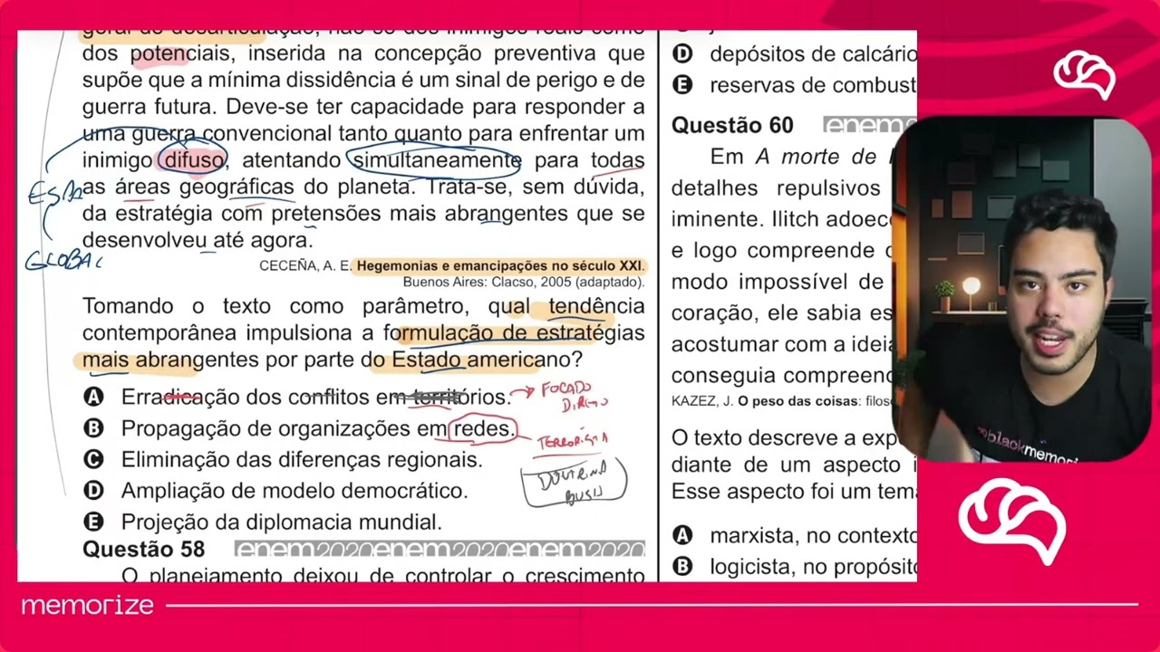 Resolução em Vídeo — Questão 57 ENEM 2020