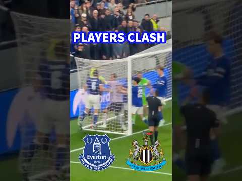 Everton vs Newcastle PLAYERS FIGHT in the Goal W Pushing & Chaos | 3-1 Carabao Cup #shorts