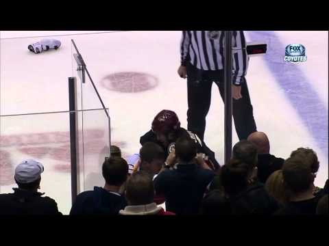 Rich Clune vs Kyle Chipchura fight 28 Jan 2013 Nashville Predators vs Phoenix Coyotes NHL Hockey
