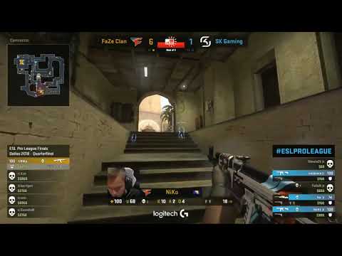FaZe Niko 1v4 SK GAMING INSANE CLUTCH!