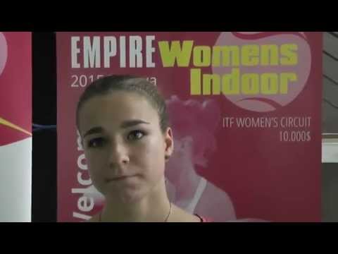 EMPIRE Womens Indoor 2015: QF: Karolina MUCHOVA (CZE) - Nora NIEDMERS (GER) 6:3, 6:2