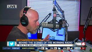 Behind the scenes of radio broadcasts at 105.5 The Beat - 8am Behind the scenes of radio broadcasts at 105.5 The Beat - 8am