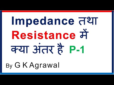 Impedance, Resistance & Reactance difference, in Hindi Video