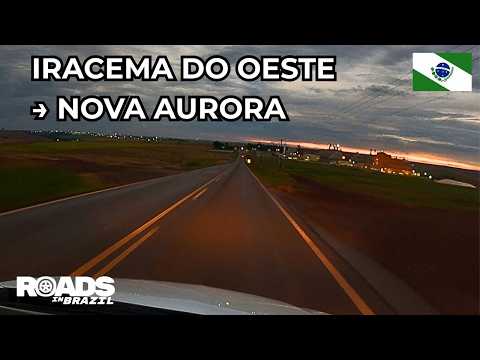 Iracema do Oeste → Nova Aurora | Do fim da tarde à noite na estrada | POV Dashcam Drive | Paraná