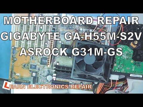 Learn Electronics Repair 29 Gigabyte GA H55M S2V Asrock G31M GS Motherboards a Mystery AGP GPU