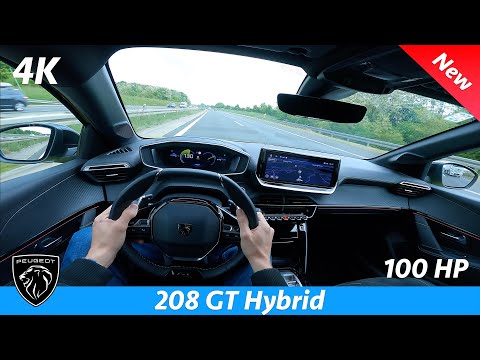 Peugeot 208 GT Hybrid 2024  POV Test drive 4K (1.2 PureTech 100 HP, 48V Mild Hybrid, e-DCS6)