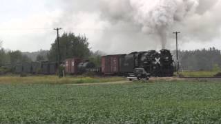 preview picture of video 'NKP 765 west of Owosso, Michigan'