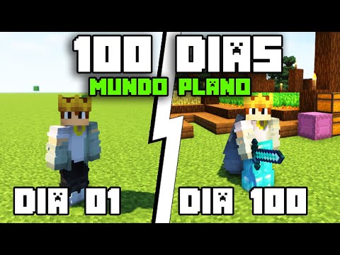Eu Sobrevivi 100 Dias em um MUNDO PLANO no Minecraft Hardcore - O Filme