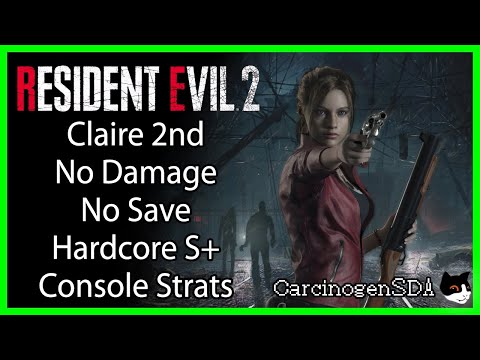 Resident Evil 2 Remake (PC) - Claire 2nd (Claire B) No Damage No Save CONSOLE ROUTE (Hardcore S+)