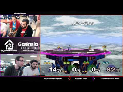 GB 2/11/2017 - Flow/Baka4Moe(Blue) vs Xif/GreenMario (Green) - Melee Doubles Winners Finals