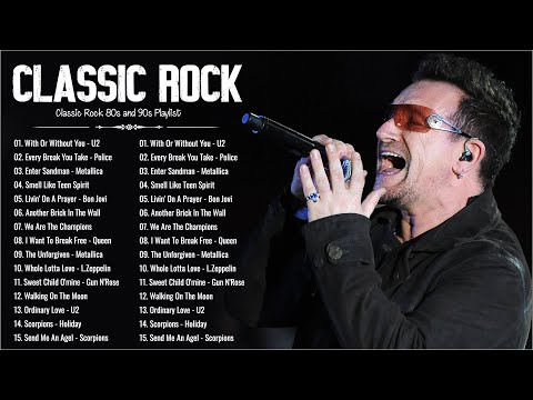 Classic Rock 80s and 90s Playlist || U2, Queen, Aerosmith, Bon Jovi, Metallica, The Police