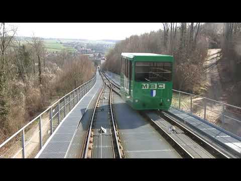 Standseilbahn 1305.01 Cossonay Talfahrt 2020 - Funiculaire