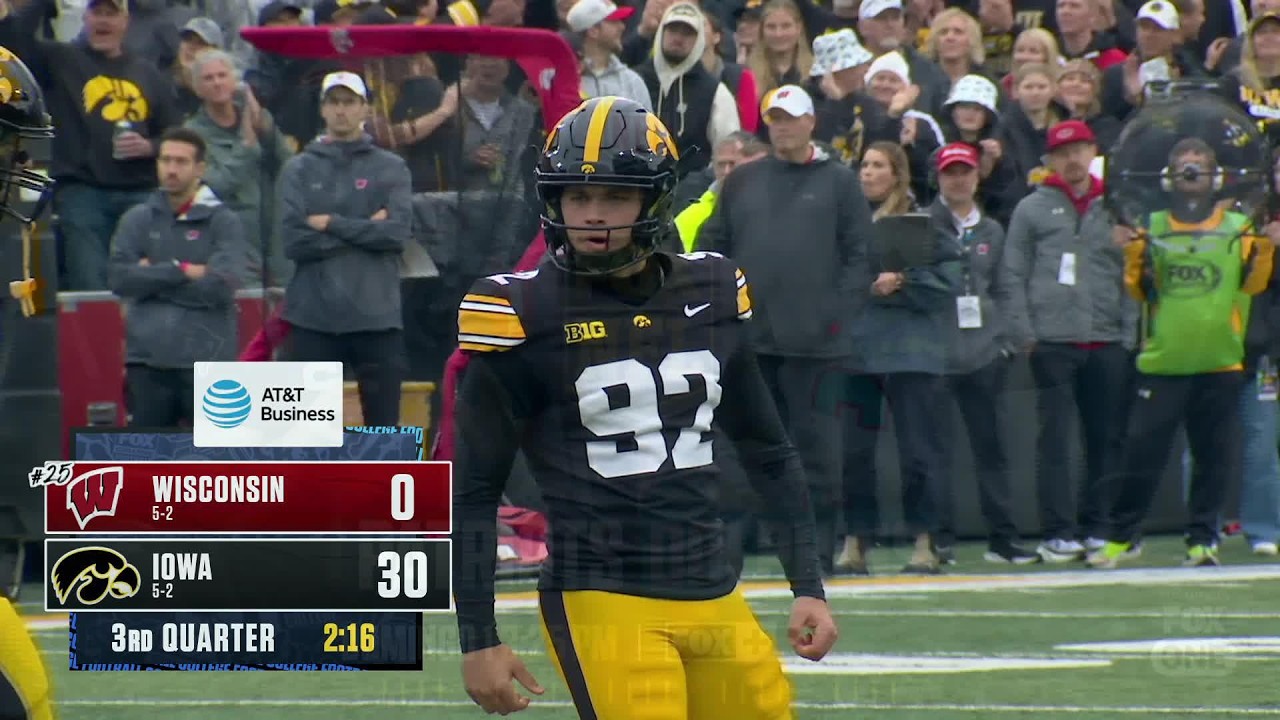 FIELD GOAL DE CADEN BUHR | Wisconsin Badgers 0-30 Iowa Hawkeyes | College Football