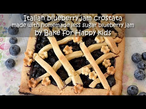 Italian Blueberry Crostata - made with homemade less sugar jam
