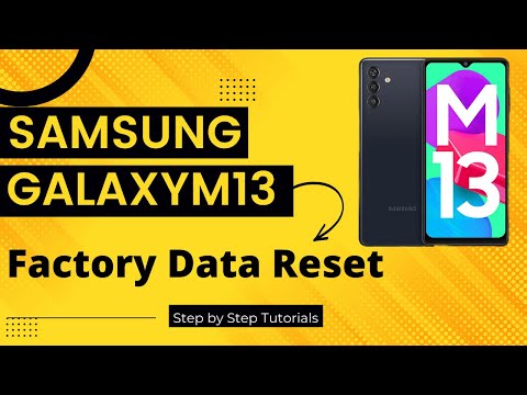 how to factory reset samsung m13  galaxy m13 hard reset video