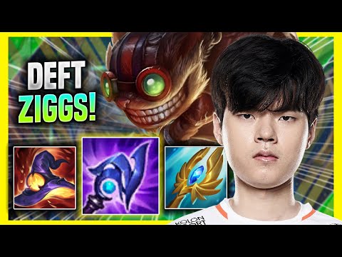 DEFT IS A MONSTER WITH ZIGGS IN KR SOLOQ! - HLE Deft Plays Ziggs ADC vs Ezreal!