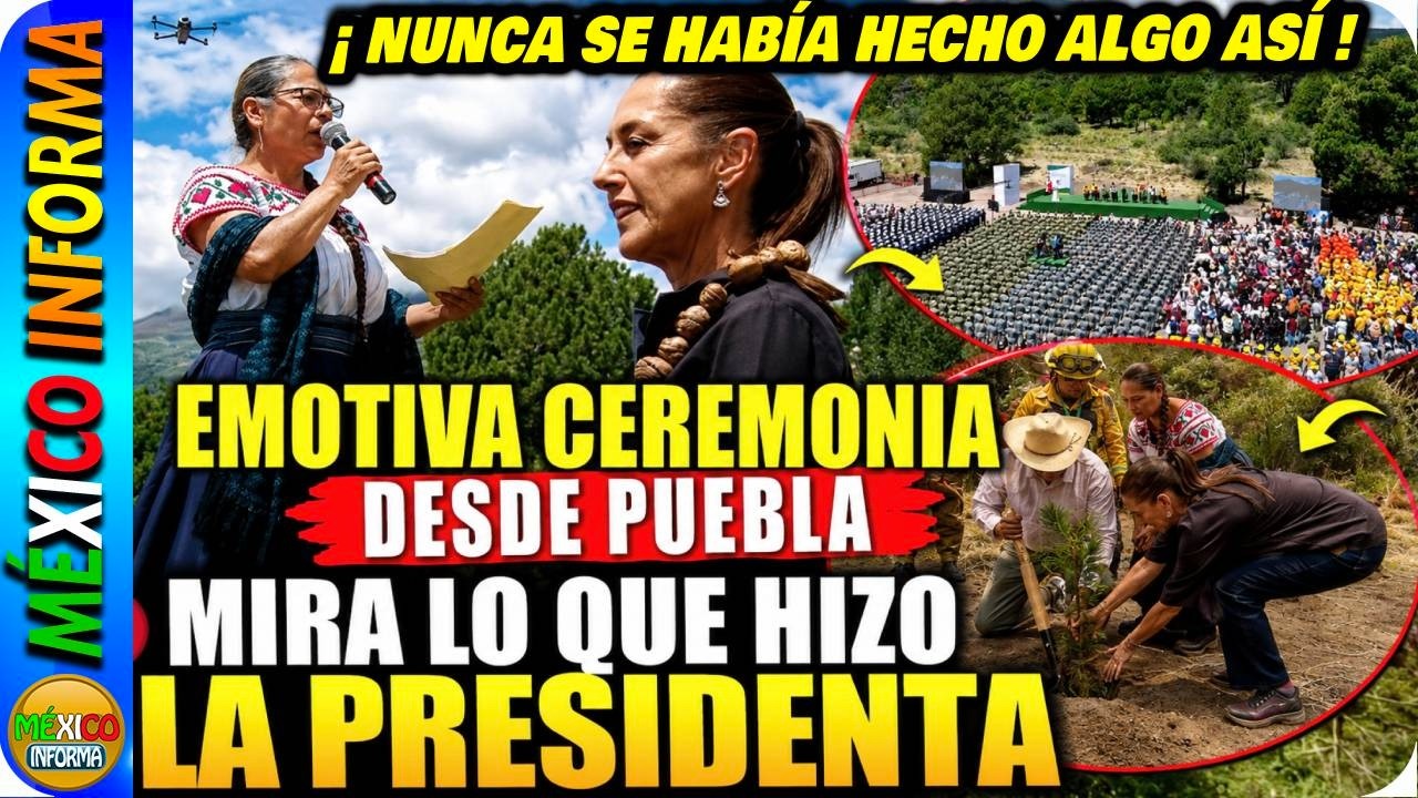 NUNCA ANTES SE HABÍA HECHO ALGO ASÍ. GRAN CEREMONIA DESDE PUEBLA. MIRA LO QUE HIZO LA PRESIDENTA.