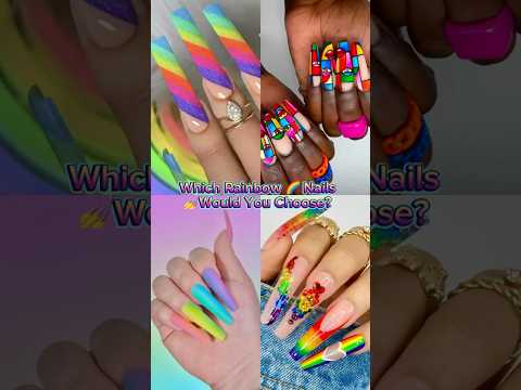 Which Rainbow Nail Design Is Your Favorite? 🌈💅 #rainbownails