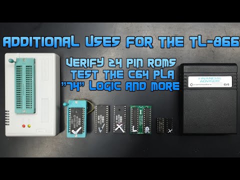 MiniPro TL-866ii universal programmer additional uses - C64 PLA, 2364 DIP24 and logic testing