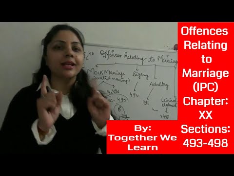 Lecture on Offences Relating to Marriage ||  IPC 1860 || Chapter XX || Sections 493 - 498 Video