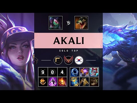 Akali Top vs Renekton - KR Grandmaster Patch 25.17