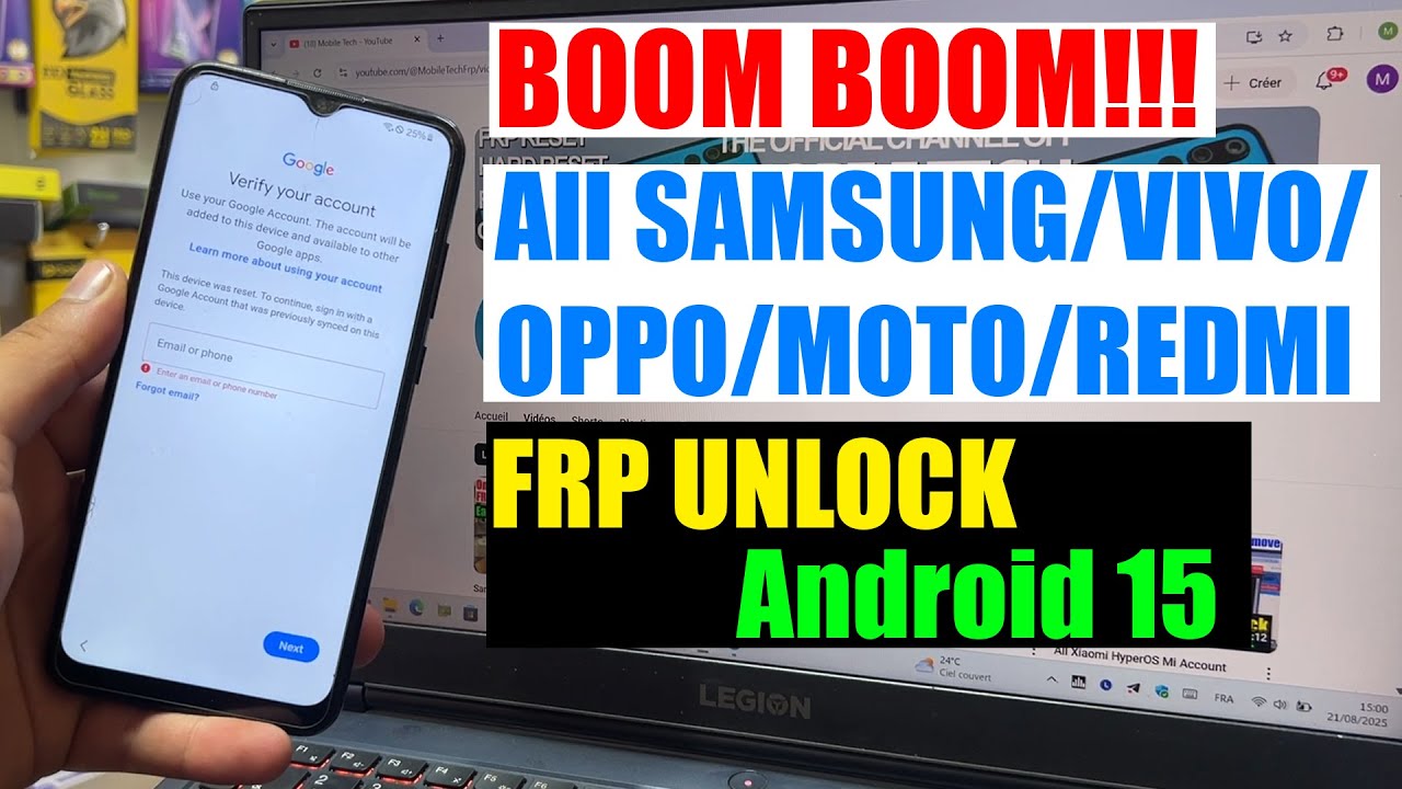 All SAMSUNG, VIVO, OPPO, MOTO, REDMI, FRP BYPASS ANDROID 15, Google Account Remove | FRP TOOL