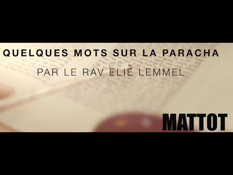 Détour en cuisine... Rav Elie Lemmel - Paracha Mattot