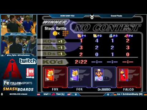 HDY - kiw1 + VDV | Timi Vs. Ice + SchlimmShady - Grand Finals - Melee Doubles