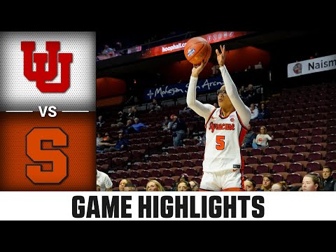Syracuse vs. Utah Game Highlights | 2025-26 ACC Women's Basketball