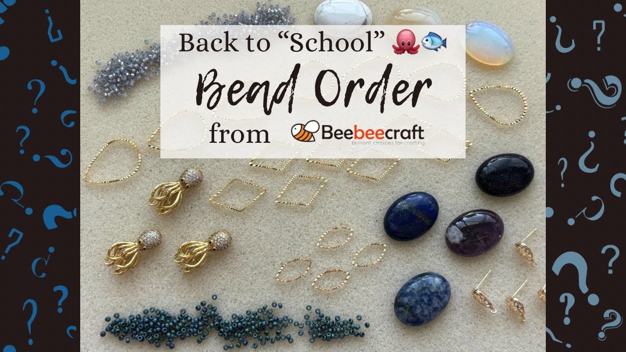 Back to “School” 🐟🐙🌊 Bead Order from Beebeecraft | Gemstone Cabochons and Octopus Charms