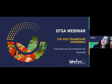 Webinar on EFSA’s 2025 traineeship call