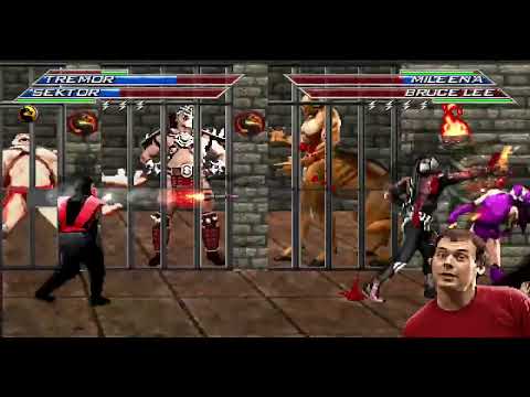 Tremor/Sektor vs Mileena/Bruce Lee Mugen Tournament MK