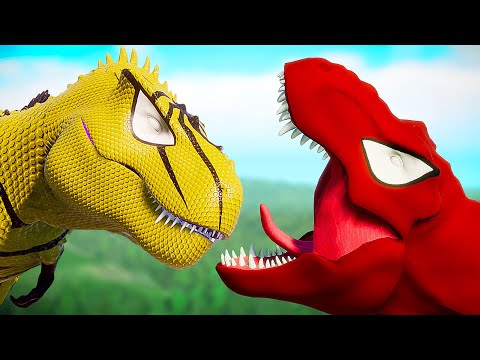 Epic Tyrannosaurus Rex vs All Carnivores l Pro 8 Superhero Team Ultimate Battle in JWE2