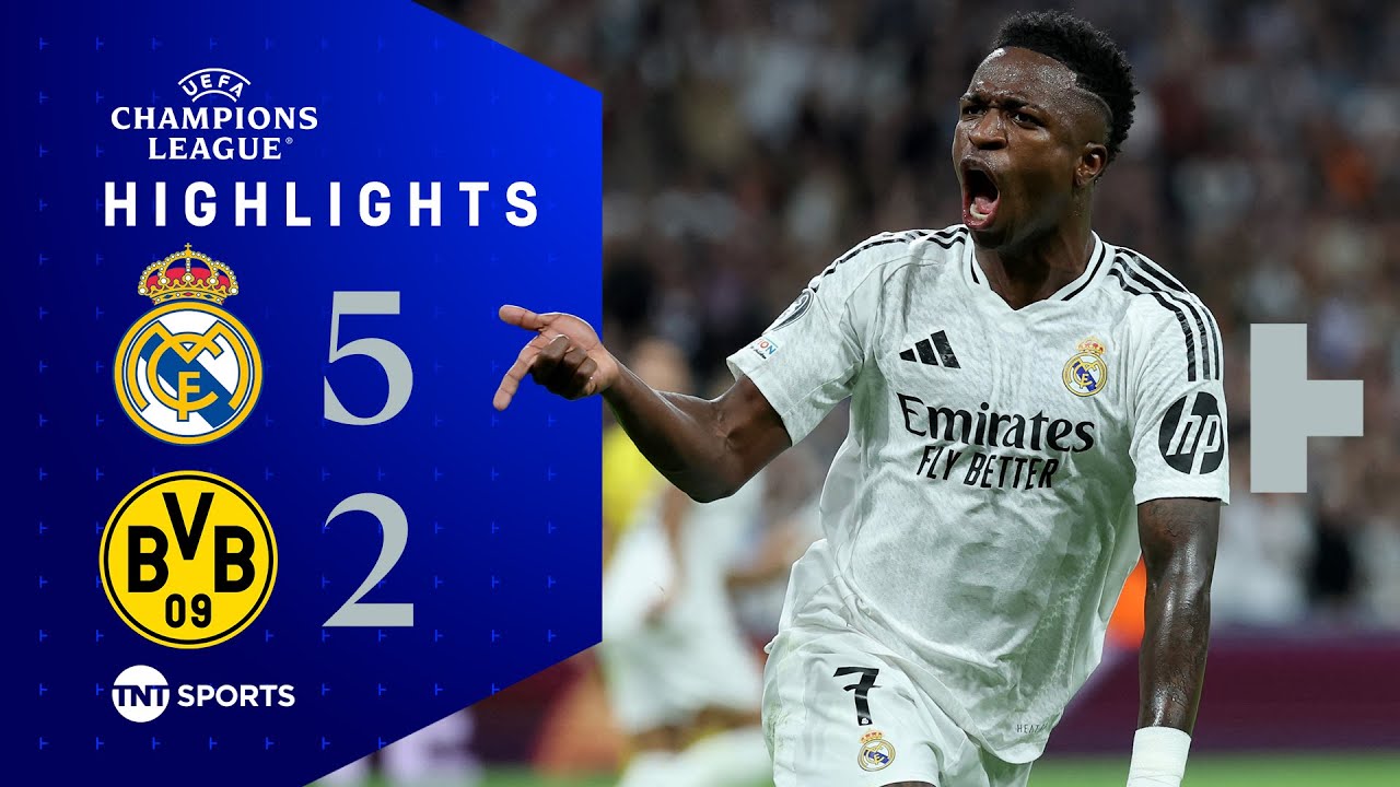 Hat-Trick Hero Vinicius Junior 🔥 | Real Madrid 5-2 Dortmund | UEFA Champions League Highlights