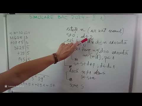 Simulare Bac 2024, subiectul II.1 - pseudocod