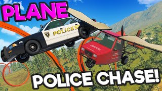 I Used a Plane for Police Chases in BeamNG Drive Mods?!