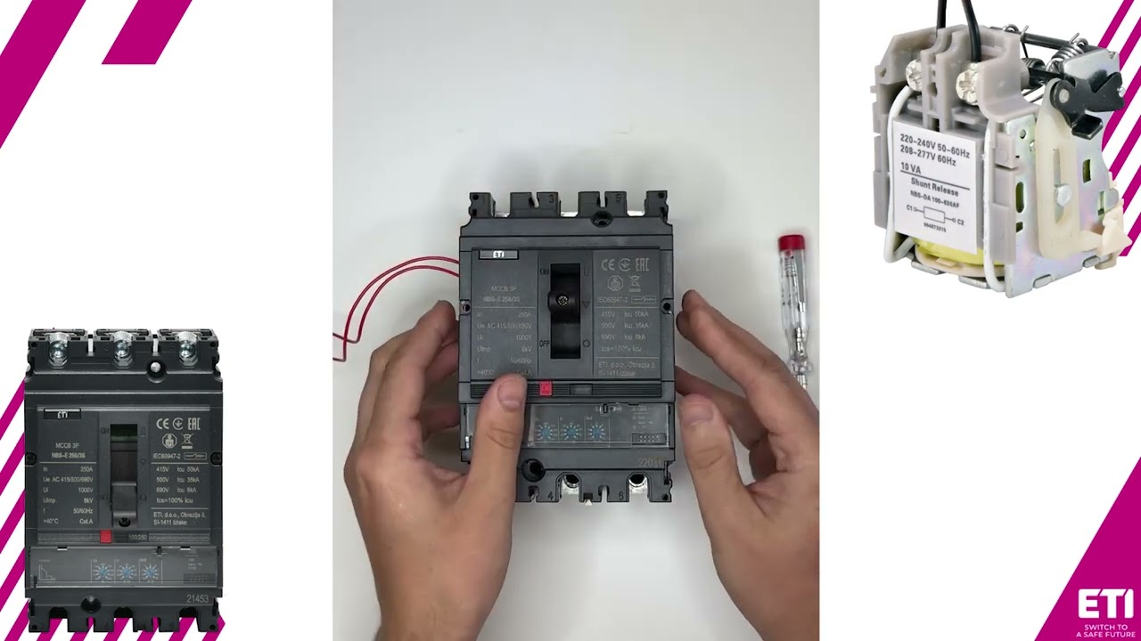 Автоматический выключатель корпусной NBS-TMS 100/3L 100A (36kA, (0.8-1)In/фикс.) 3P ETI (4673007)