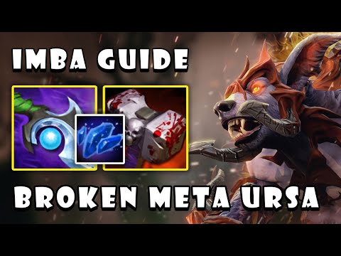 Ursa Combo Build New Meta Item Diffusal Blade + Basher = CAN'T RUN | Guides Gameplay - Dota 2 7.29