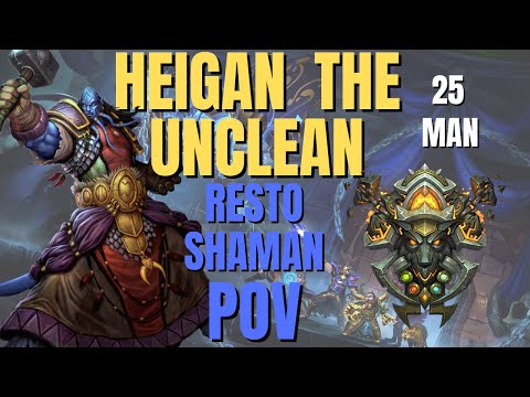 WoW Wotlk Classic Naxx 25 Heigan the Unclean Resto Shaman POV 2022